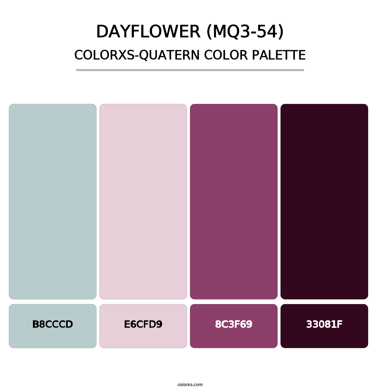Dayflower (MQ3-54) - Colorxs Quatern Palette