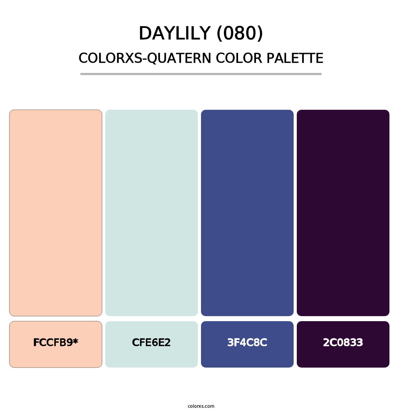 Daylily (080) - Colorxs Quatern Palette