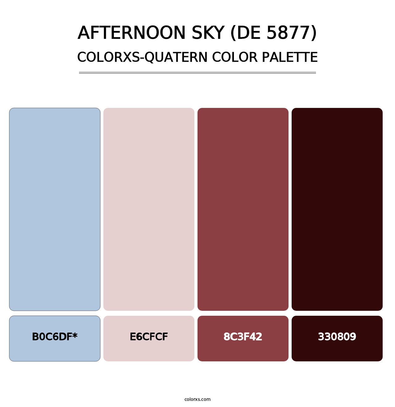 Afternoon Sky (DE 5877) - Colorxs Quatern Palette