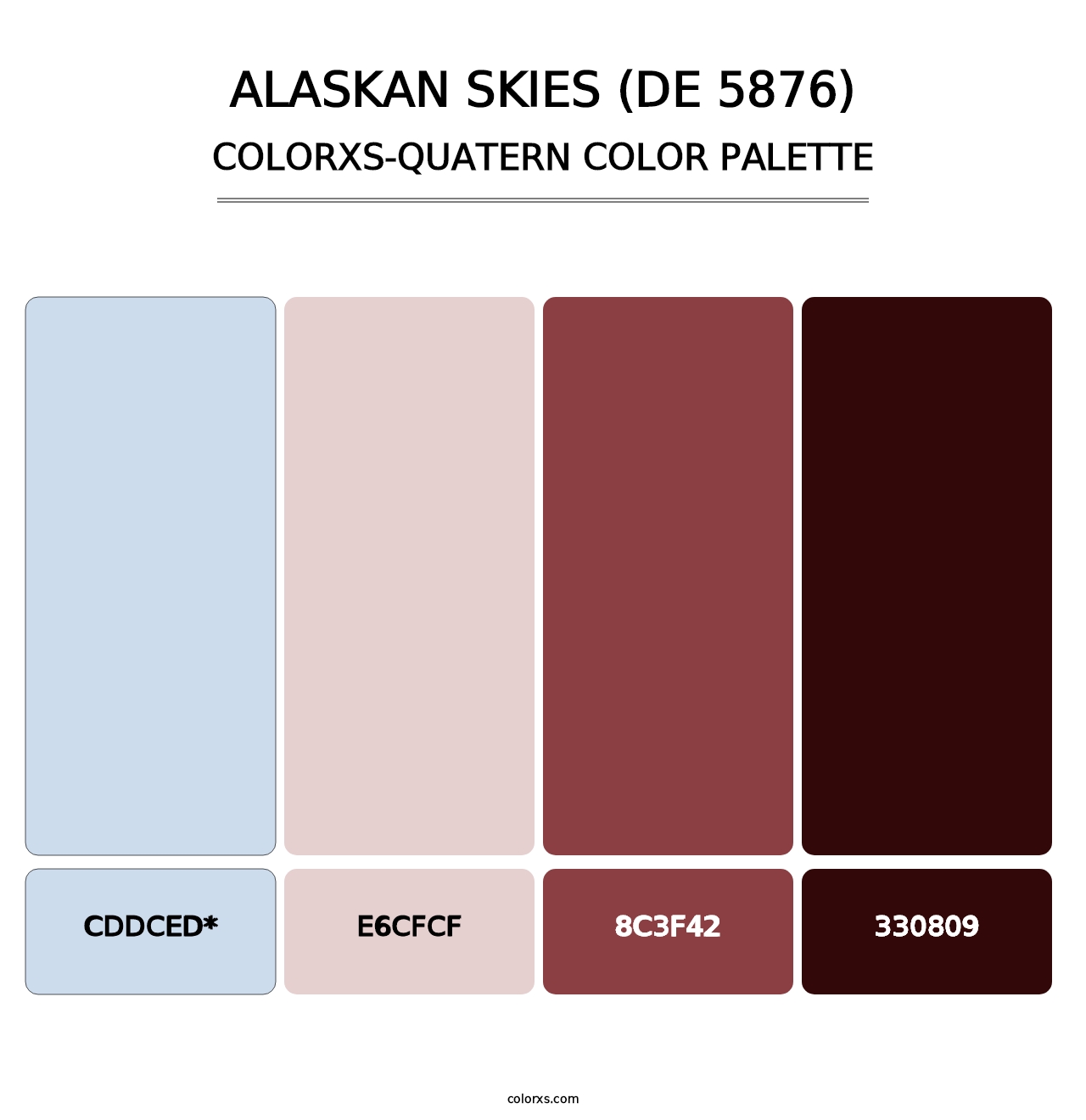 Alaskan Skies (DE 5876) - Colorxs Quatern Palette