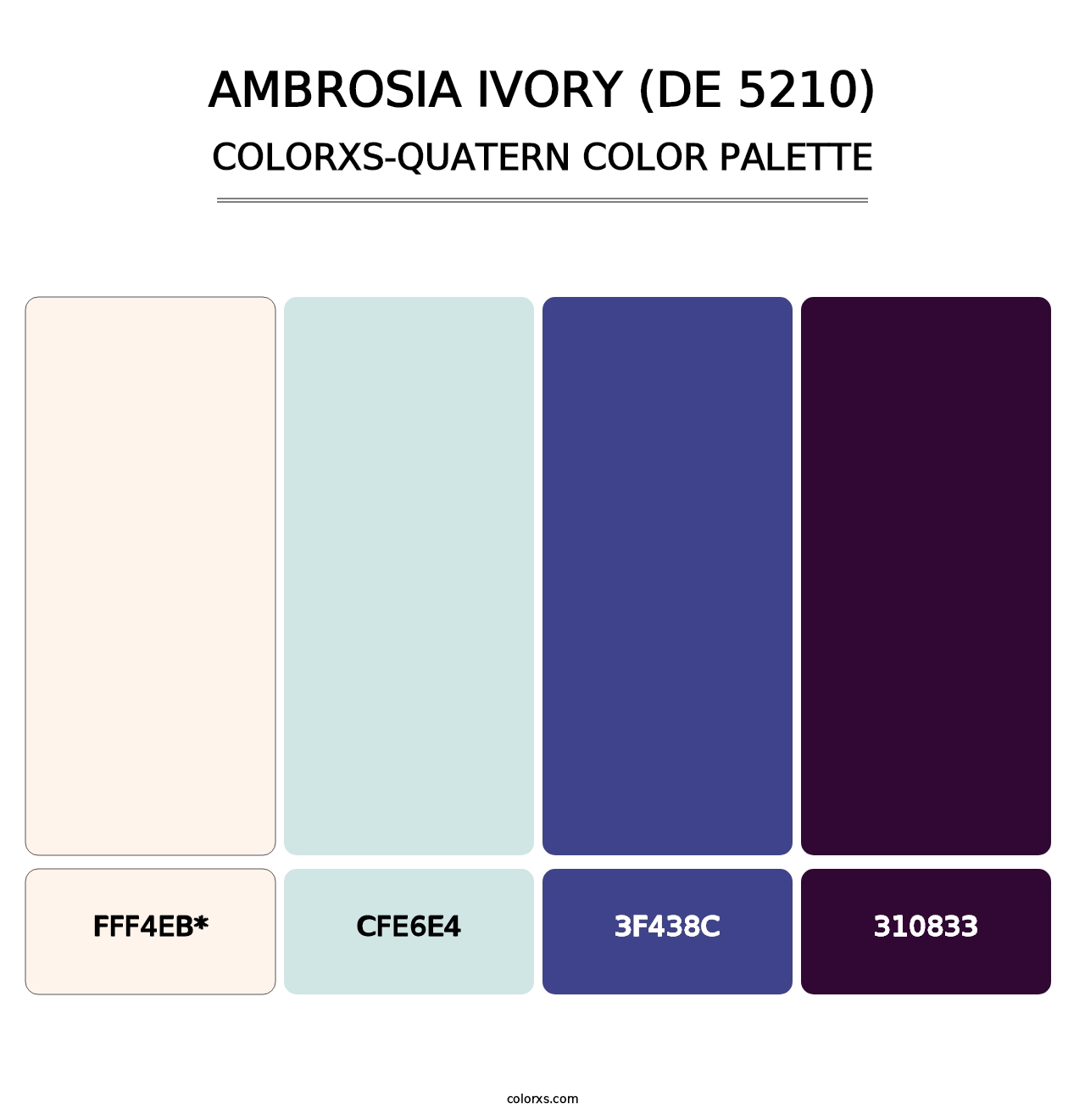 Ambrosia Ivory (DE 5210) - Colorxs Quatern Palette