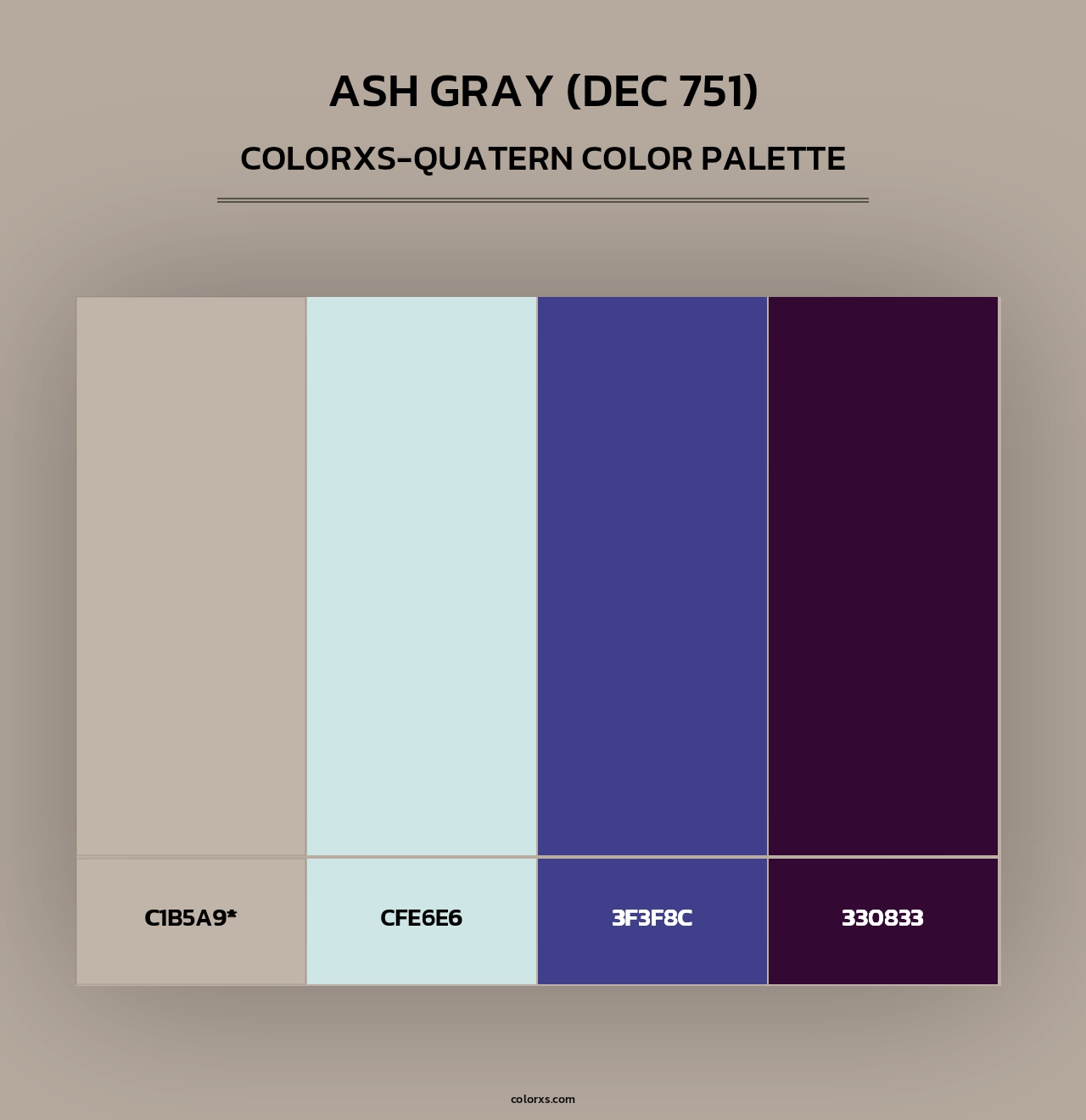 Ash Gray (DEC 751) - Colorxs Quad Palette