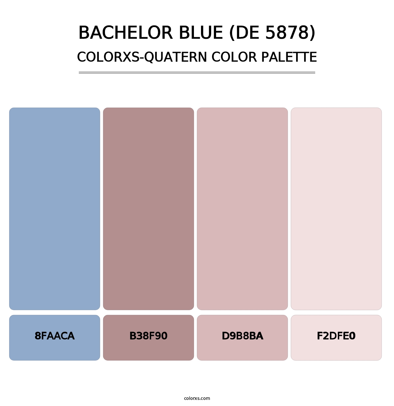 Bachelor Blue (DE 5878) - Colorxs Quatern Palette