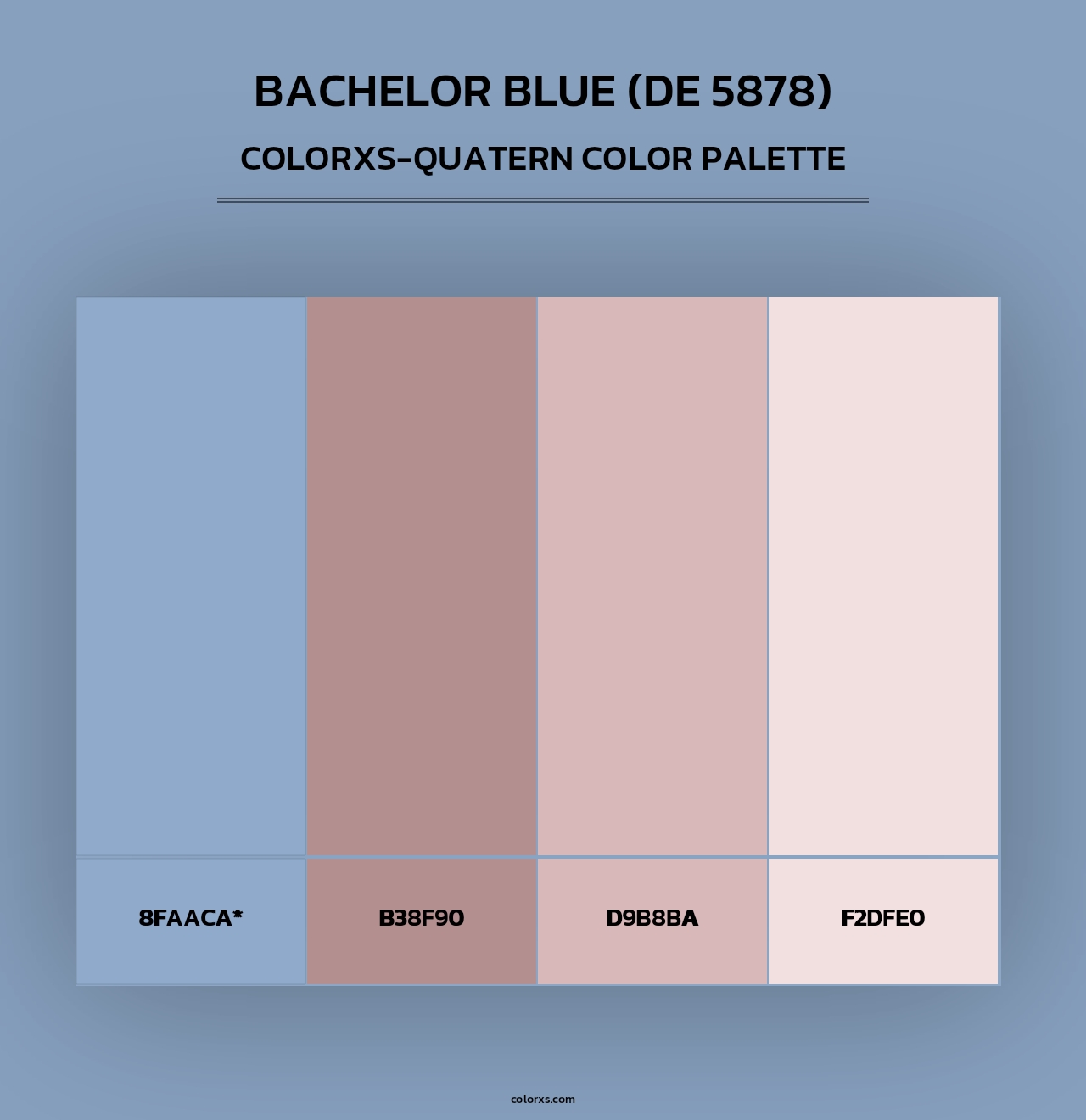 Bachelor Blue (DE 5878) - Colorxs Quad Palette