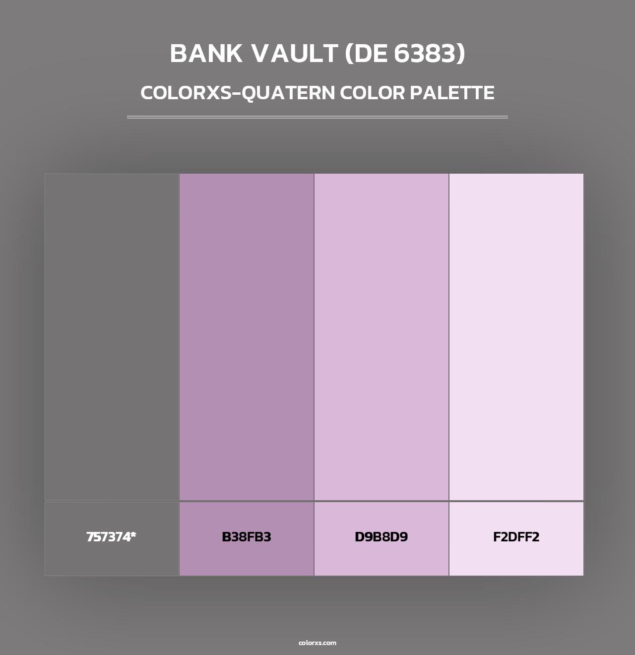 Bank Vault (DE 6383) - Colorxs Quad Palette