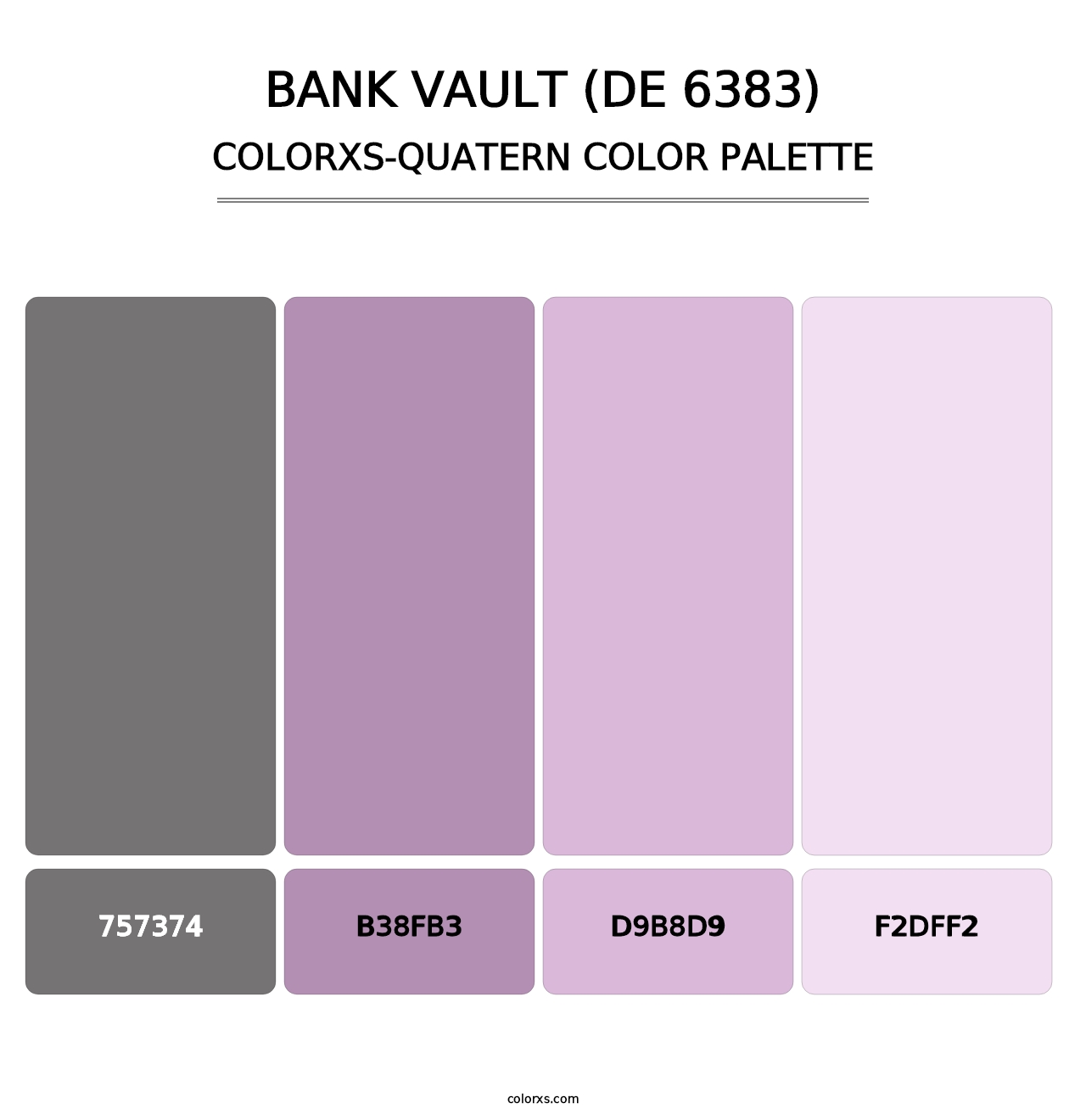 Bank Vault (DE 6383) - Colorxs Quatern Palette