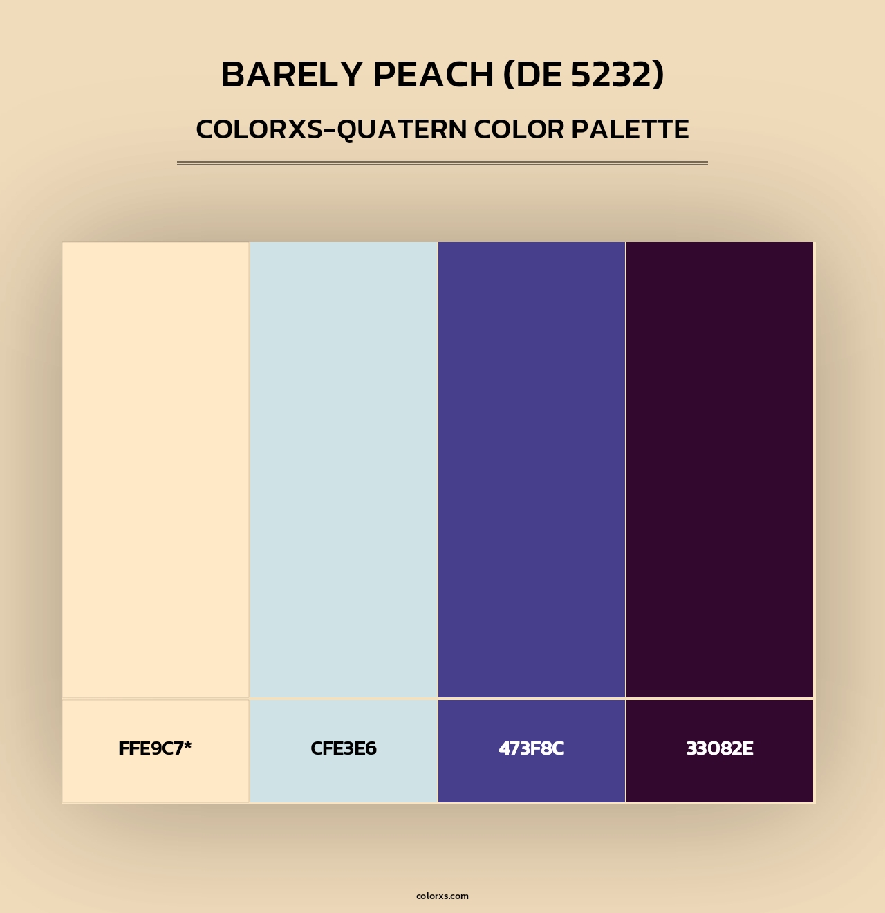 Barely Peach (DE 5232) - Colorxs Quad Palette