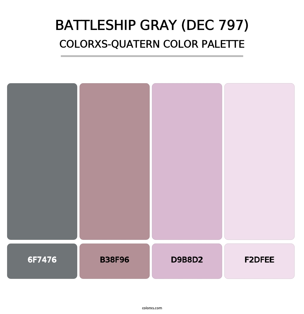 Battleship Gray (DEC 797) - Colorxs Quatern Palette