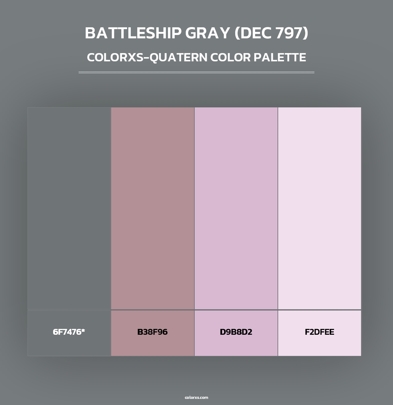 Battleship Gray (DEC 797) - Colorxs Quad Palette