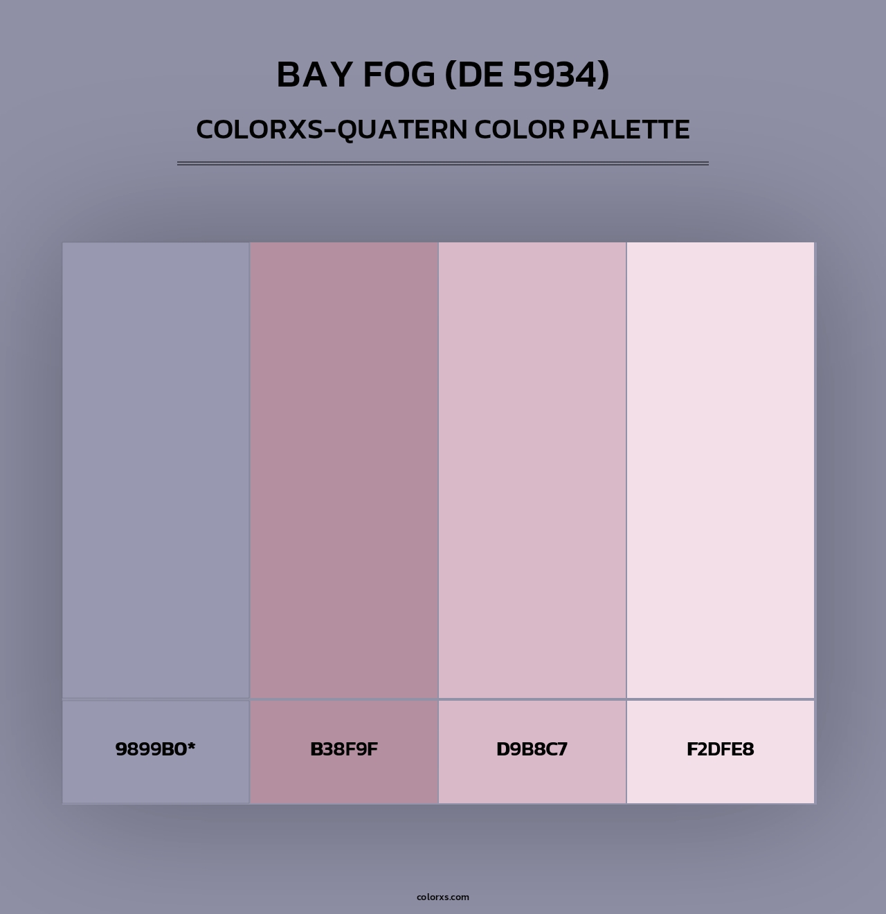 Bay Fog (DE 5934) - Colorxs Quad Palette