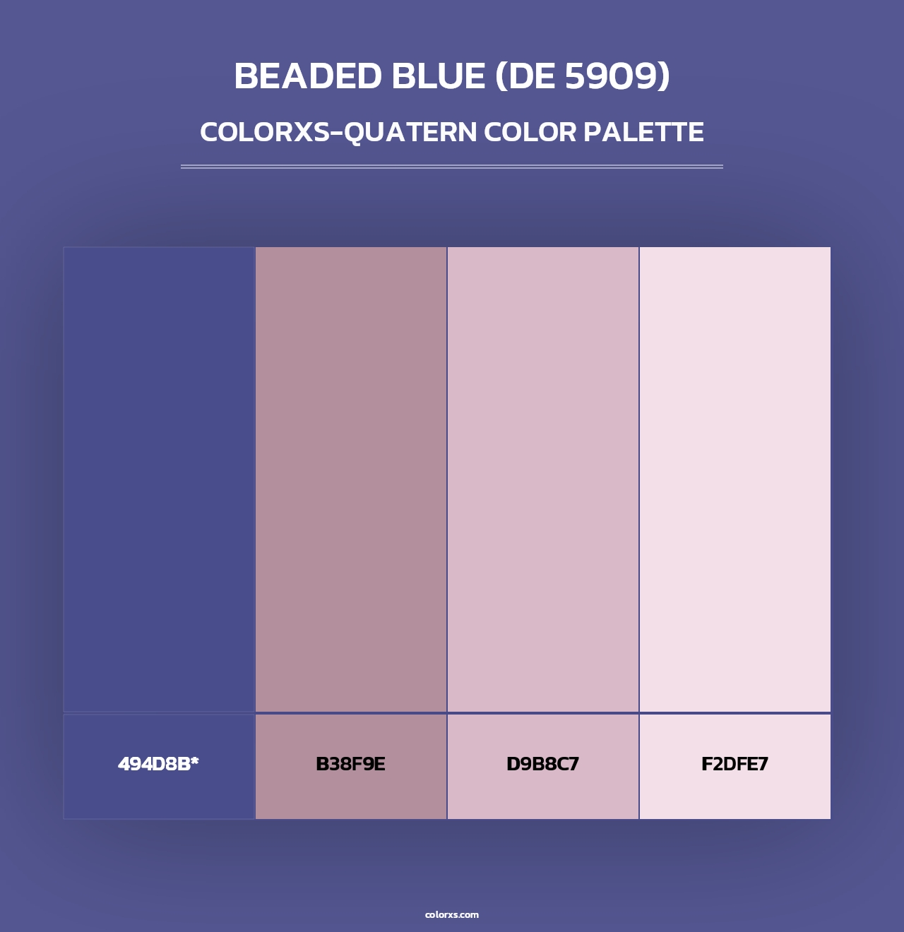 Beaded Blue (DE 5909) - Colorxs Quad Palette