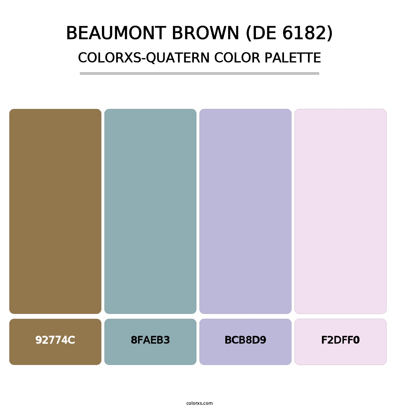Beaumont Brown (DE 6182) - Colorxs Quatern Palette