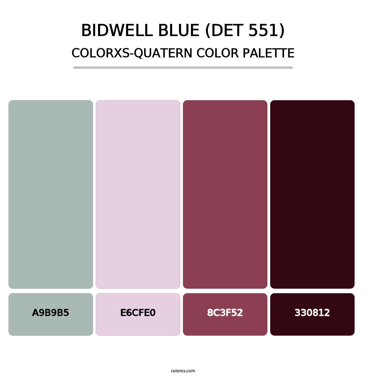 Bidwell Blue (DET 551) - Colorxs Quatern Palette