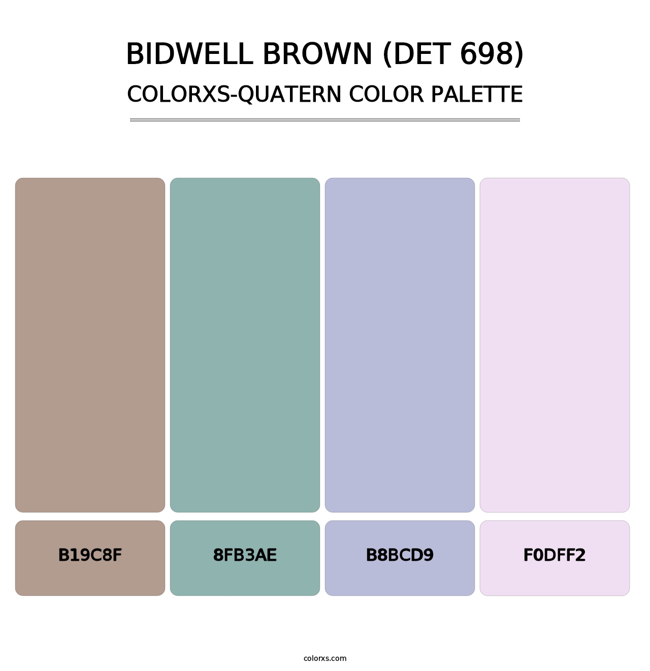 Bidwell Brown (DET 698) - Colorxs Quatern Palette