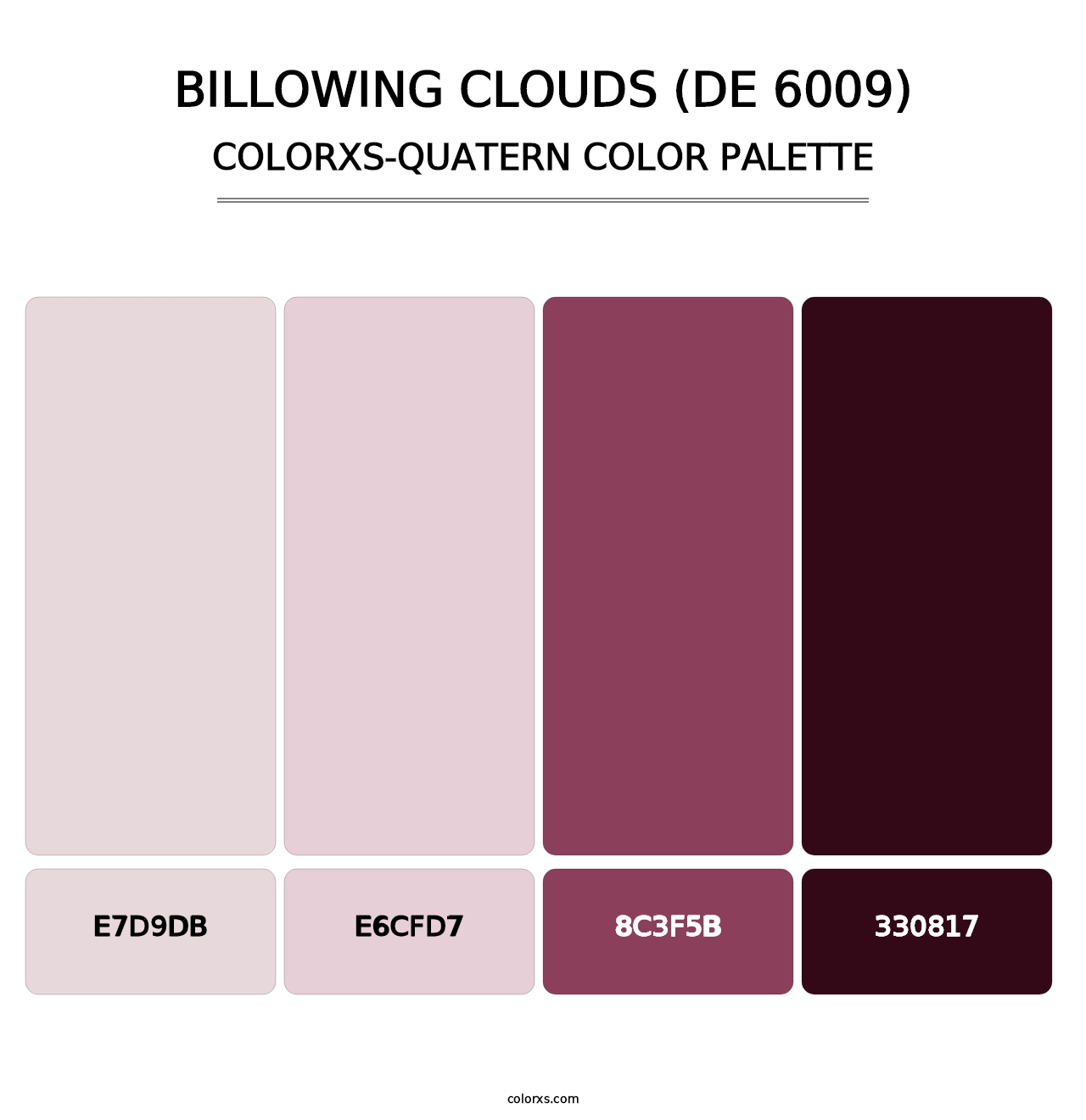 Billowing Clouds (DE 6009) - Colorxs Quatern Palette