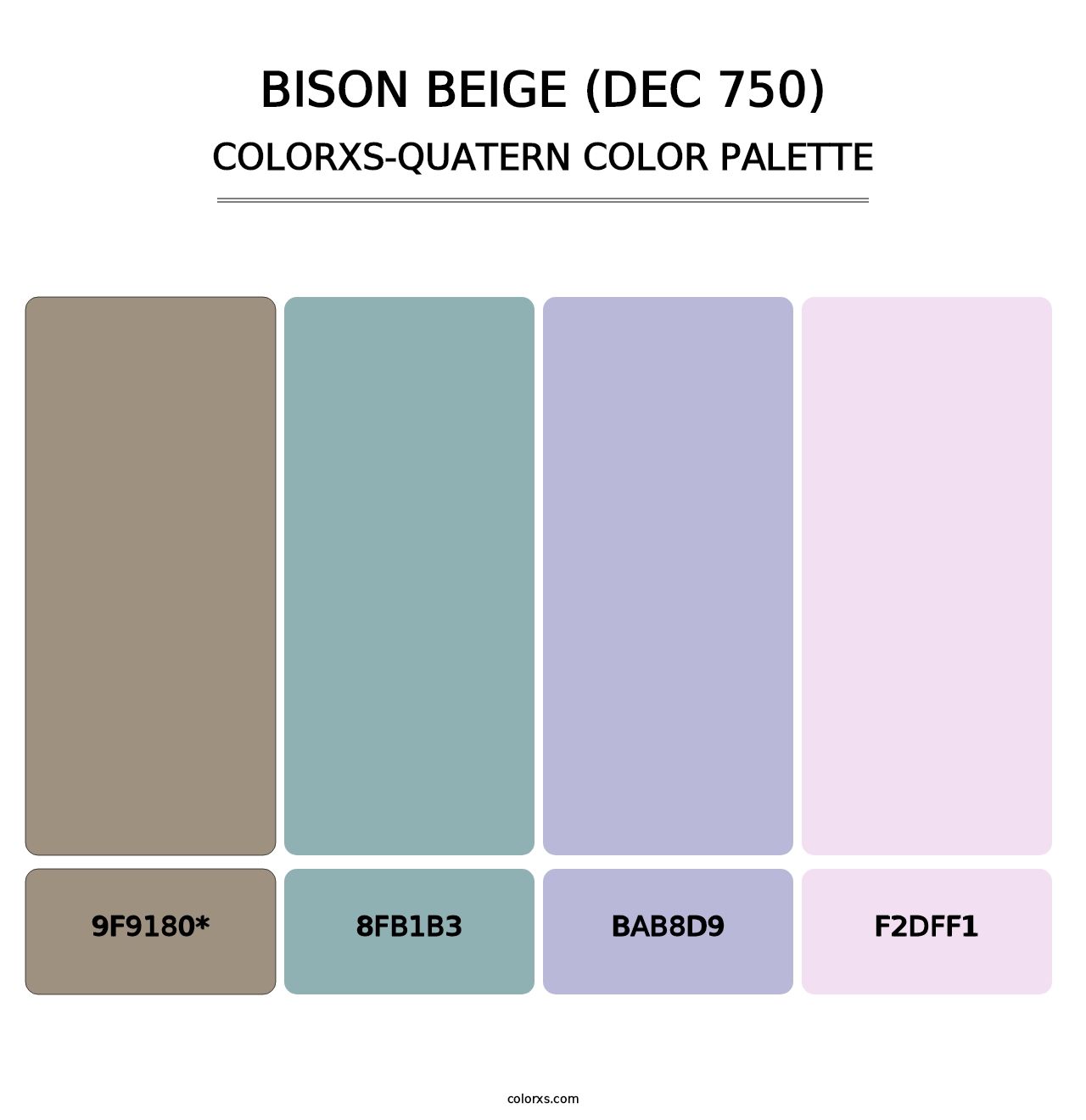 Bison Beige (DEC 750) - Colorxs Quatern Palette