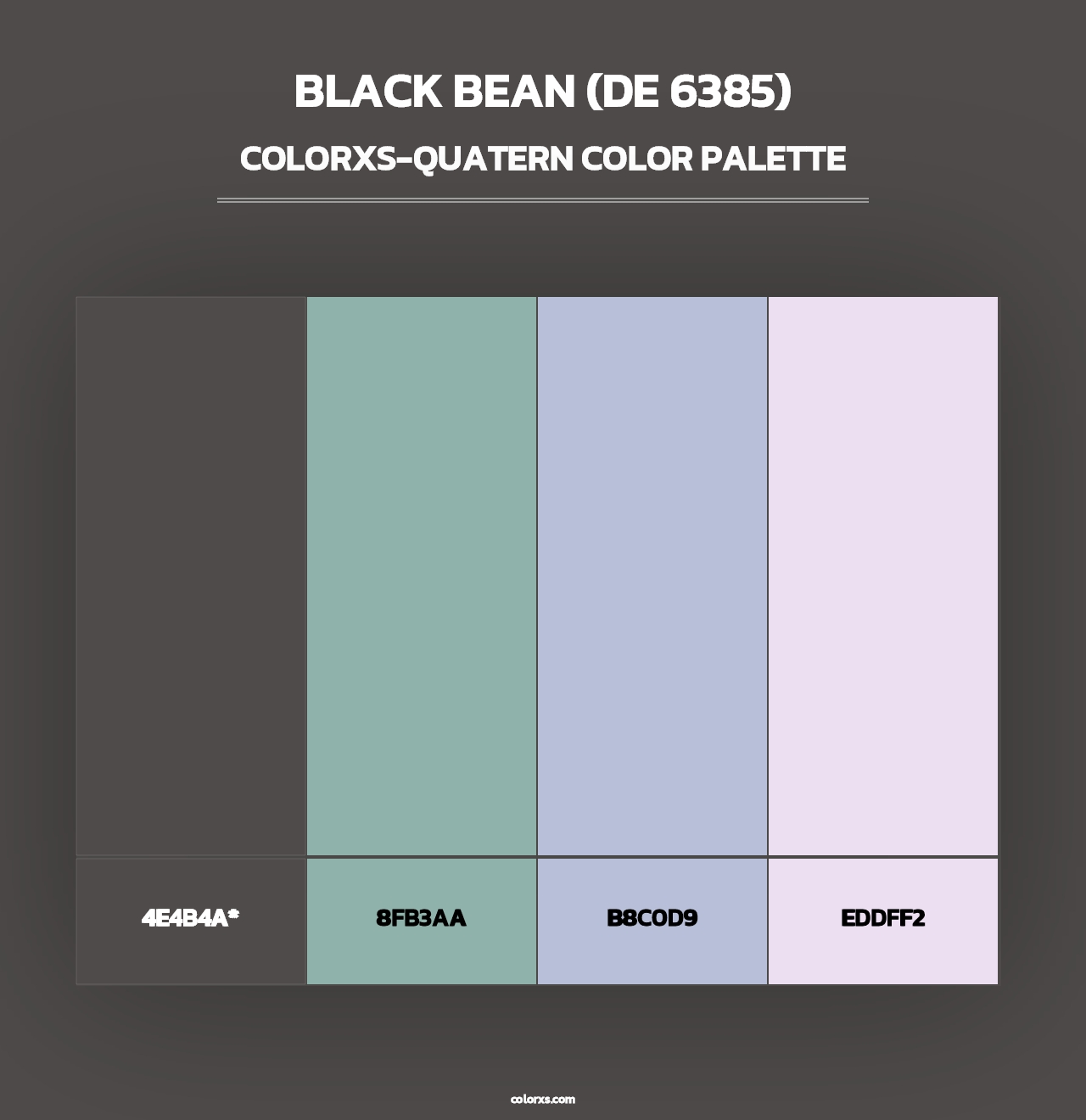 Black Bean (DE 6385) - Colorxs Quad Palette