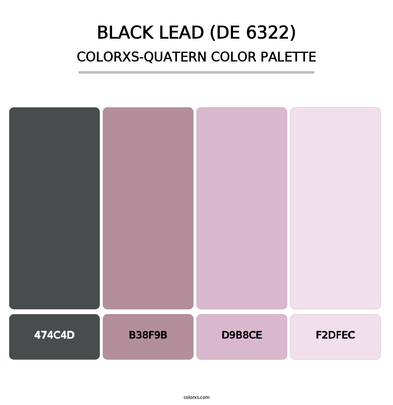 Black Lead (DE 6322) - Colorxs Quatern Palette
