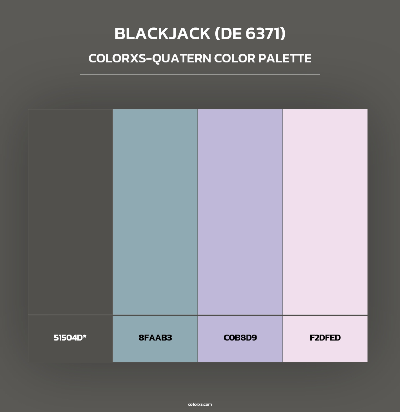 Blackjack (DE 6371) - Colorxs Quad Palette