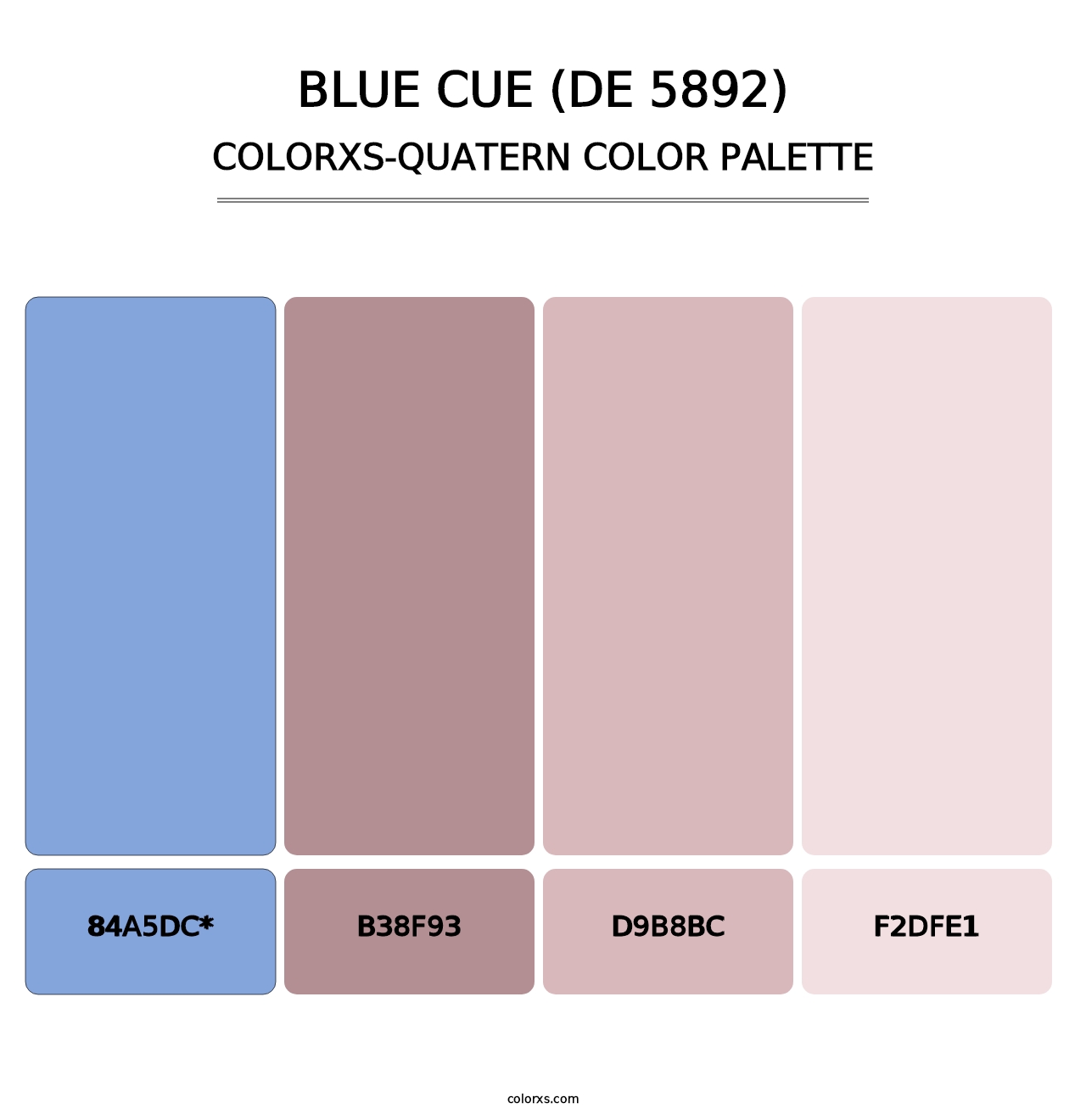 Blue Cue (DE 5892) - Colorxs Quatern Palette