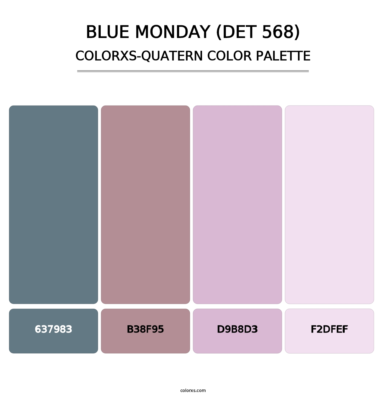 Blue Monday (DET 568) - Colorxs Quatern Palette