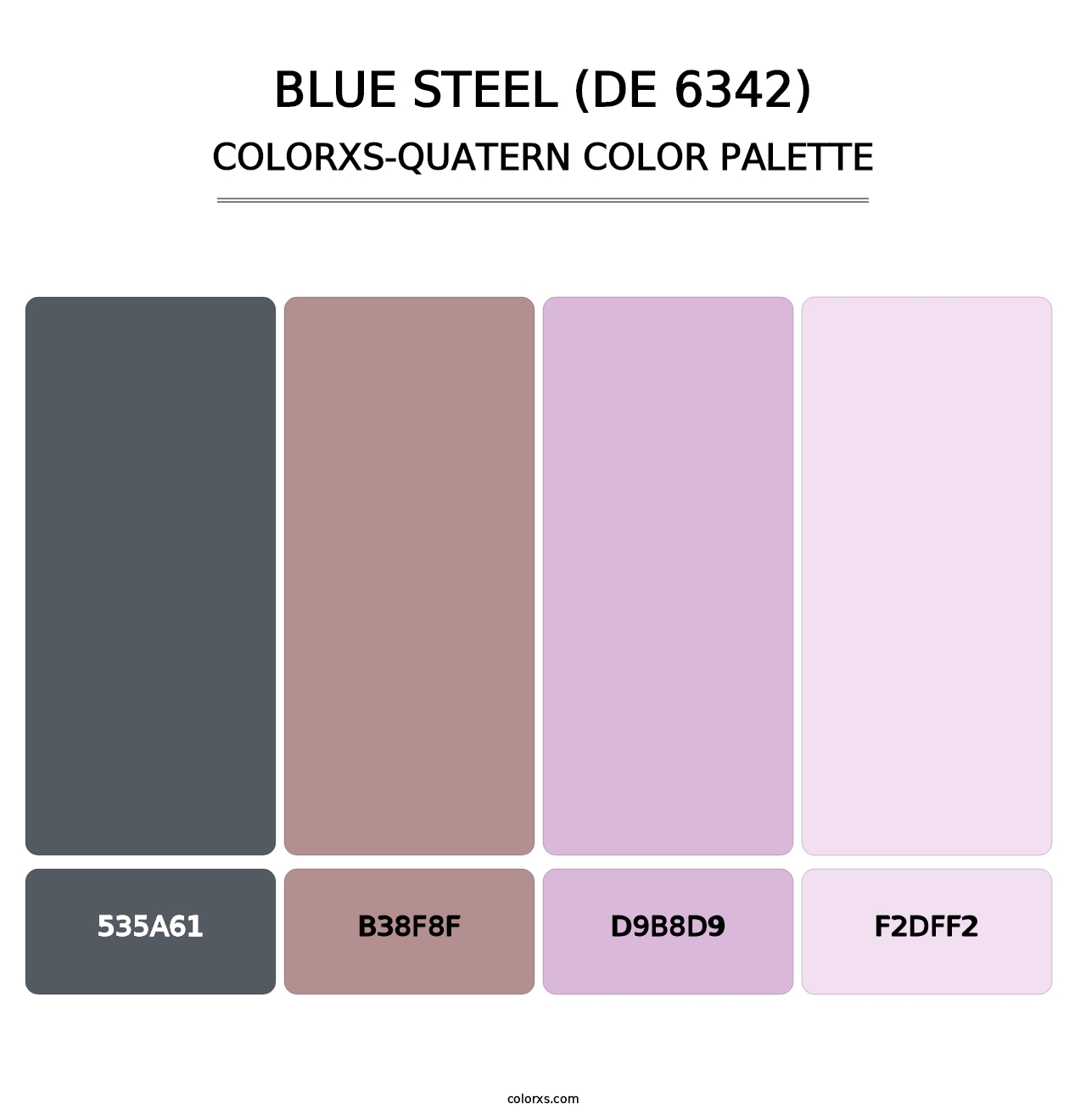 Blue Steel (DE 6342) - Colorxs Quatern Palette