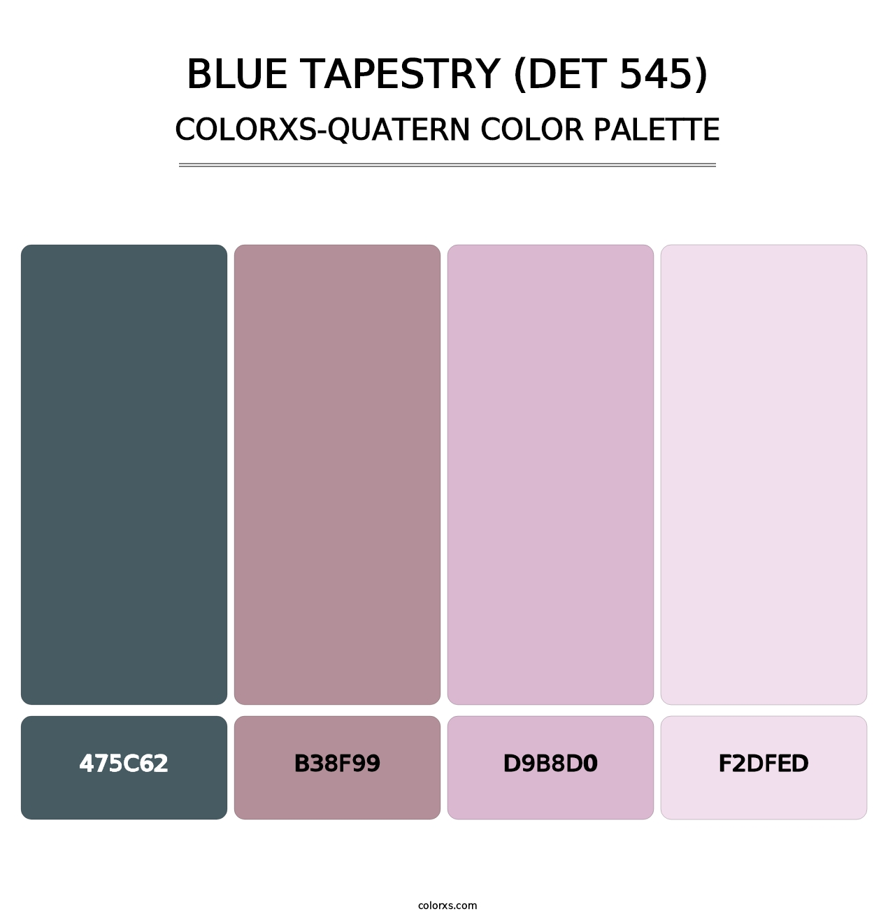 Blue Tapestry (DET 545) - Colorxs Quatern Palette