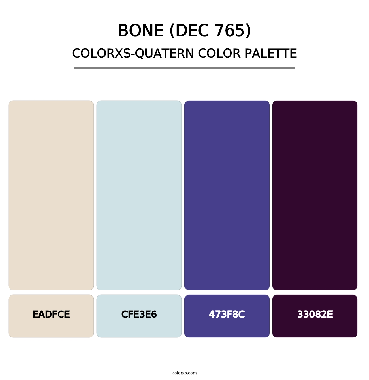 Bone (DEC 765) - Colorxs Quatern Palette