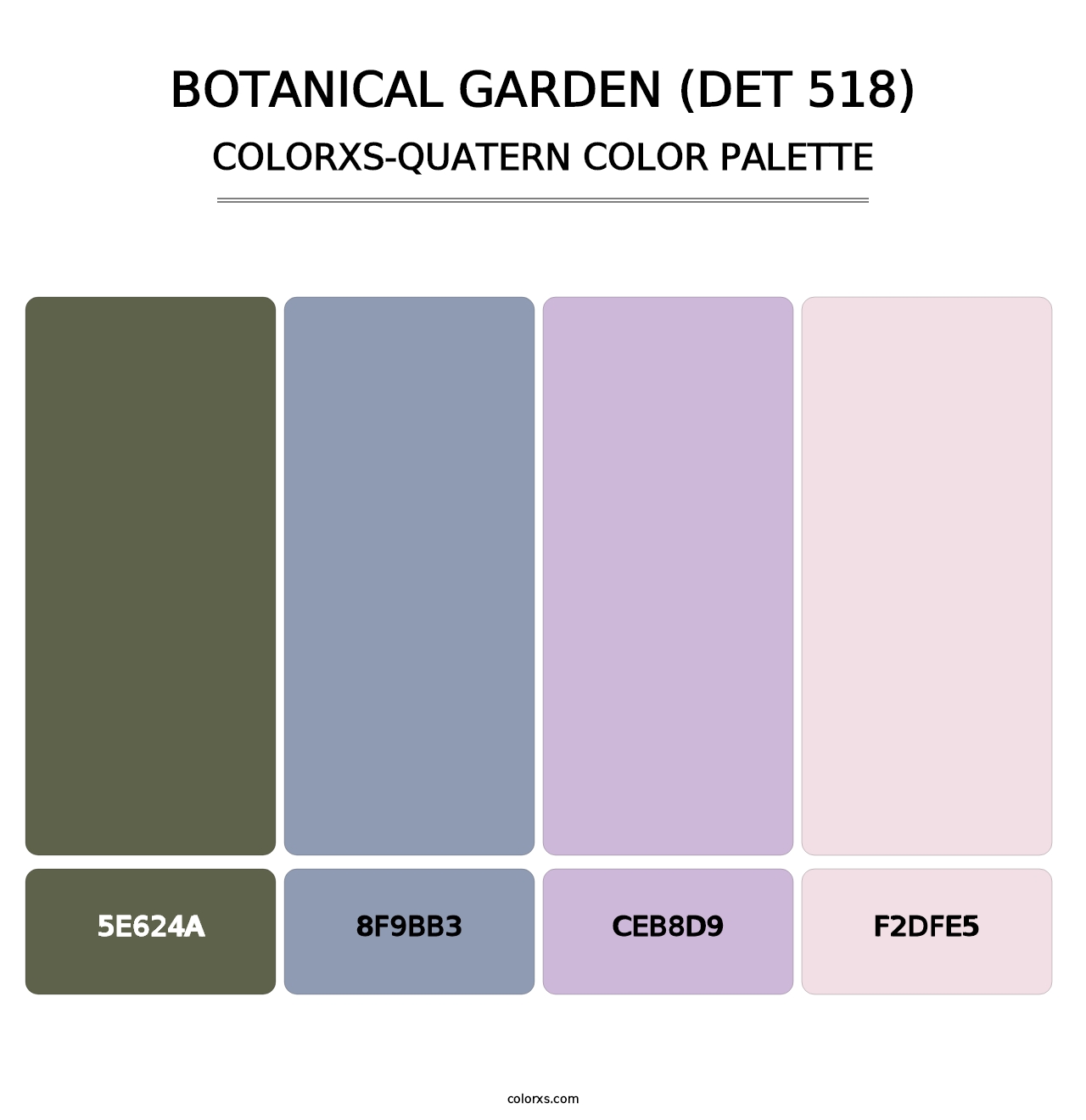 Botanical Garden (DET 518) - Colorxs Quatern Palette