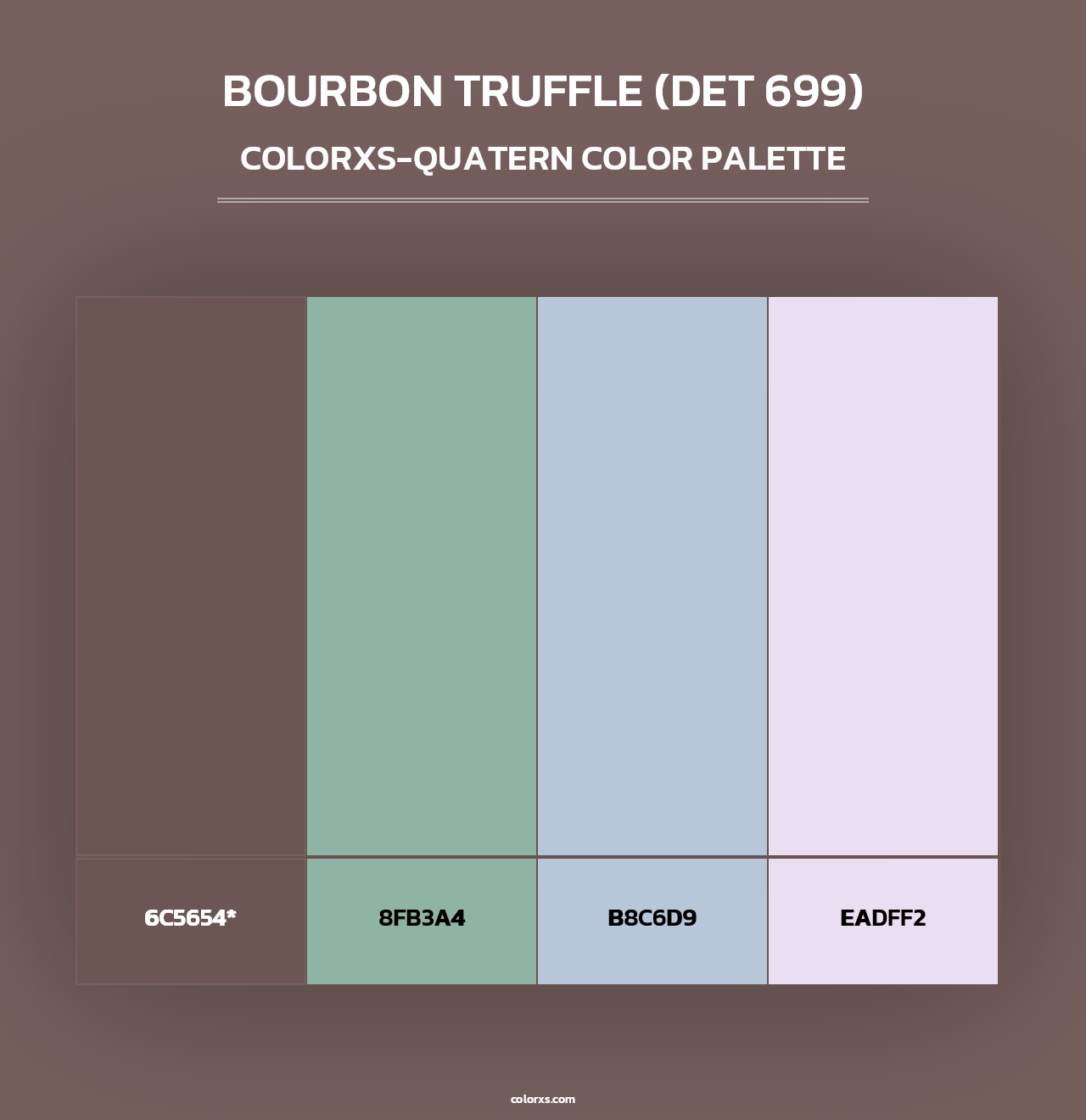 Bourbon Truffle (DET 699) - Colorxs Quad Palette