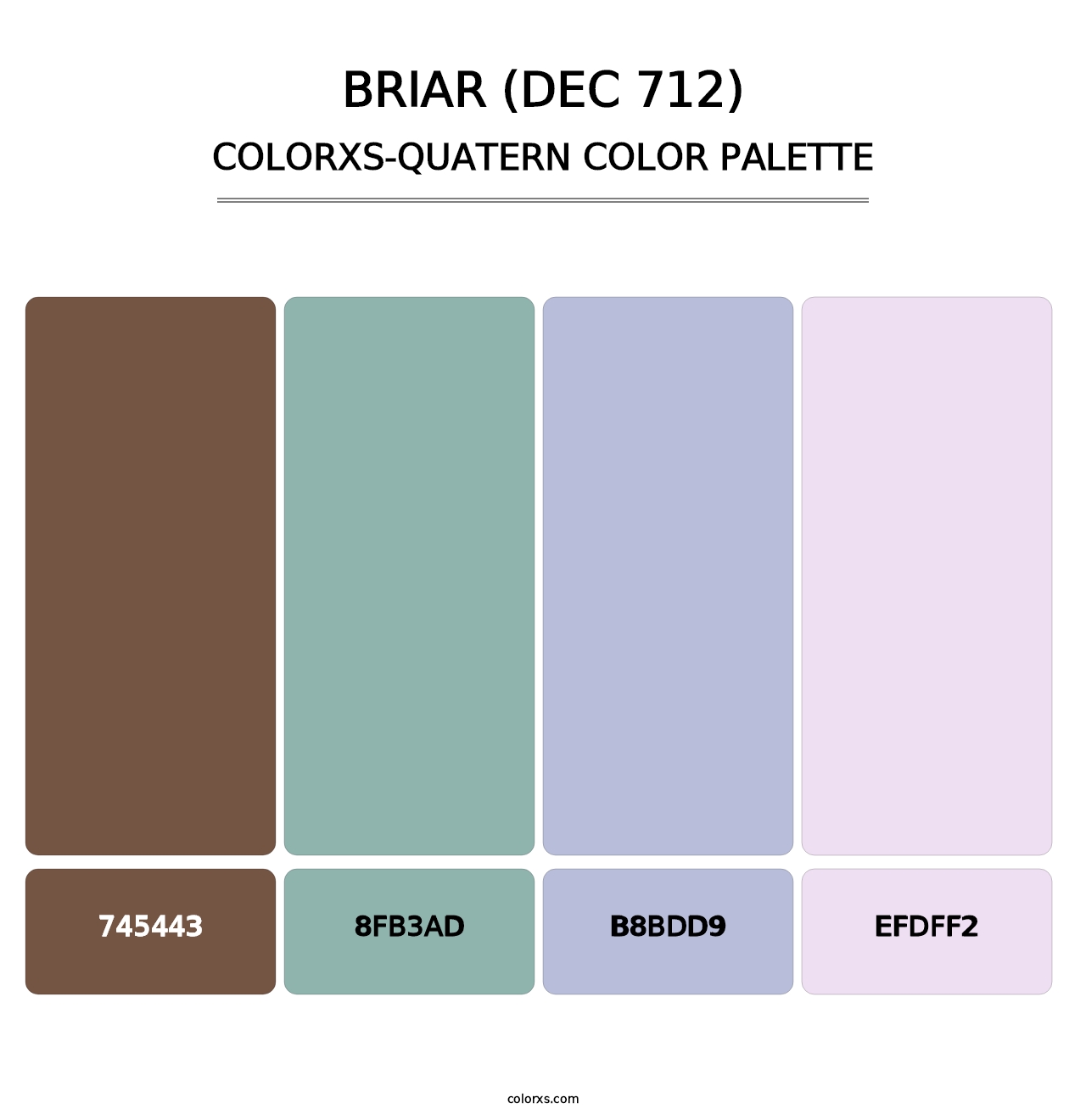 Briar (DEC 712) - Colorxs Quatern Palette