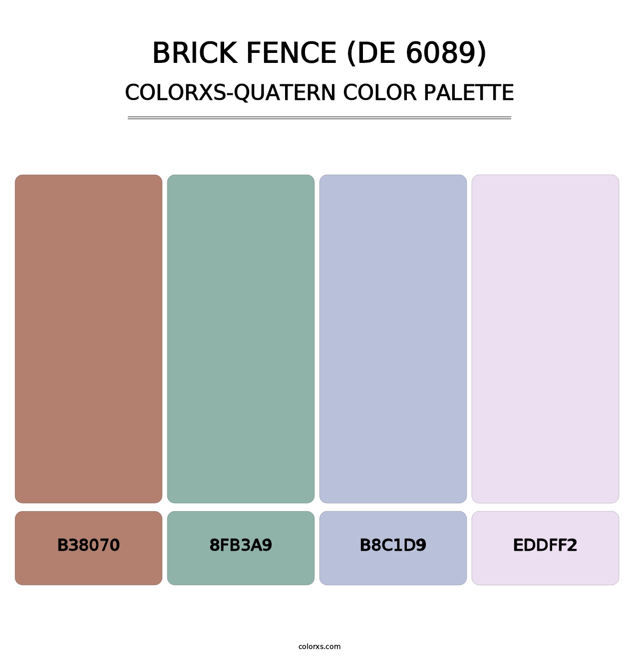 Brick Fence (DE 6089) - Colorxs Quatern Palette