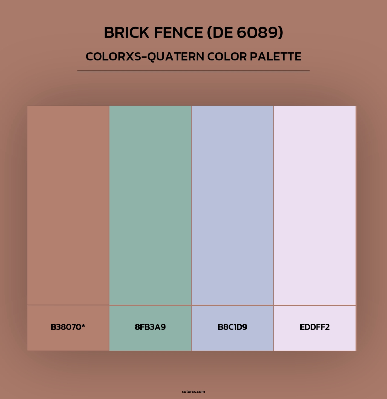 Brick Fence (DE 6089) - Colorxs Quad Palette
