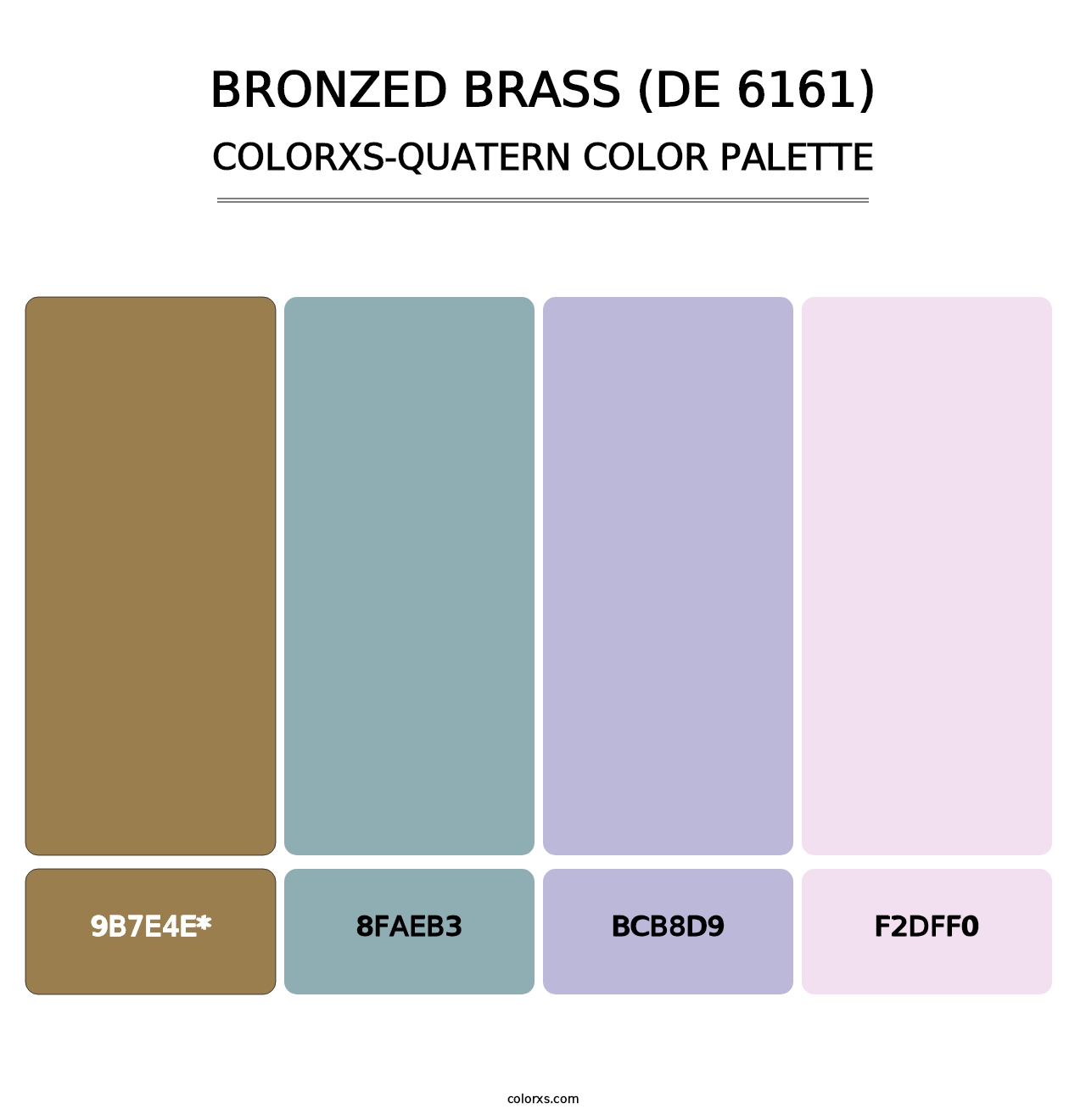 Bronzed Brass (DE 6161) - Colorxs Quatern Palette