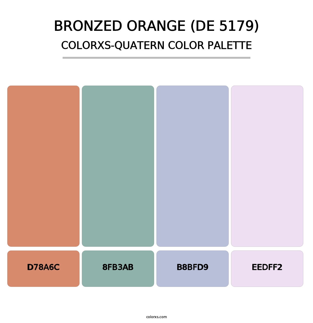Bronzed Orange (DE 5179) - Colorxs Quatern Palette