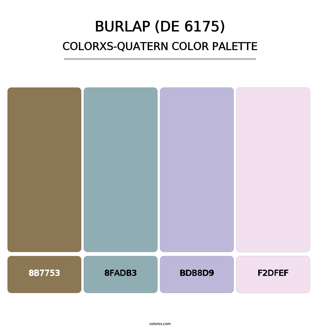 Burlap (DE 6175) - Colorxs Quatern Palette