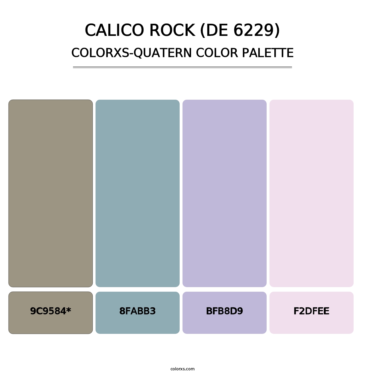 Calico Rock (DE 6229) - Colorxs Quatern Palette