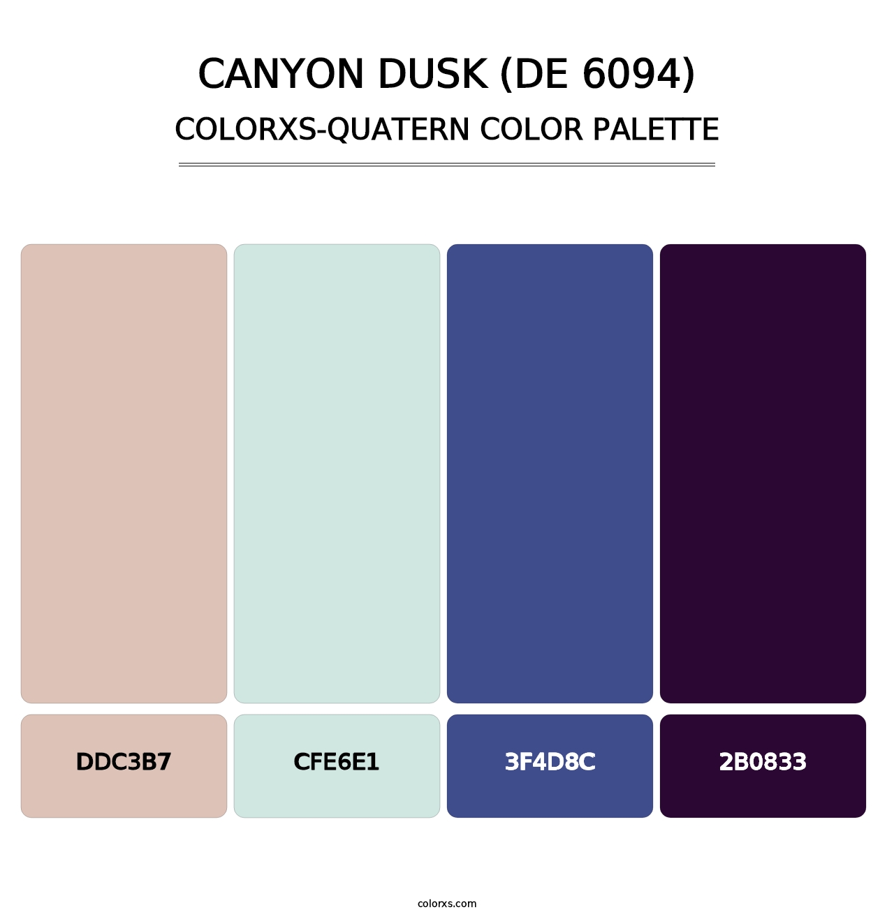 Canyon Dusk (DE 6094) - Colorxs Quatern Palette