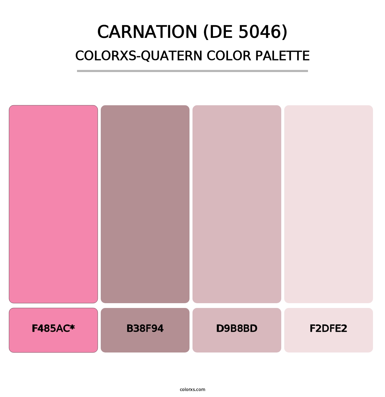 Carnation (DE 5046) - Colorxs Quatern Palette