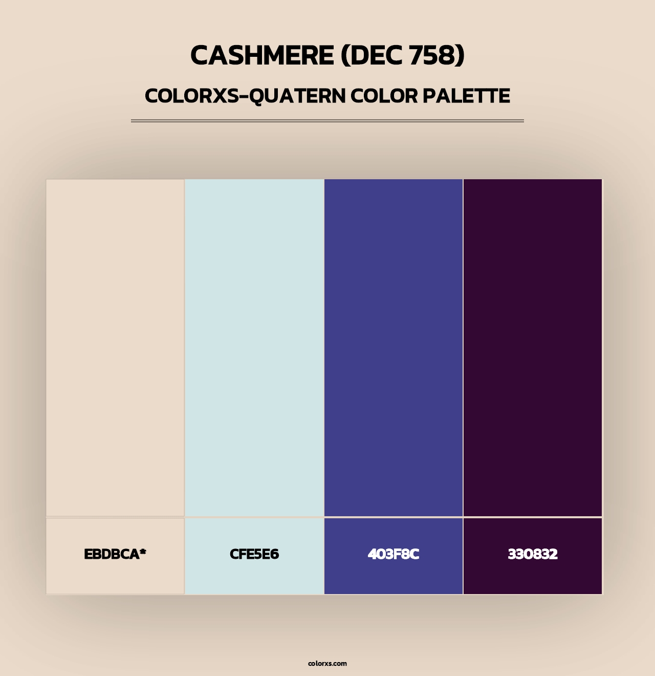 Cashmere (DEC 758) - Colorxs Quad Palette