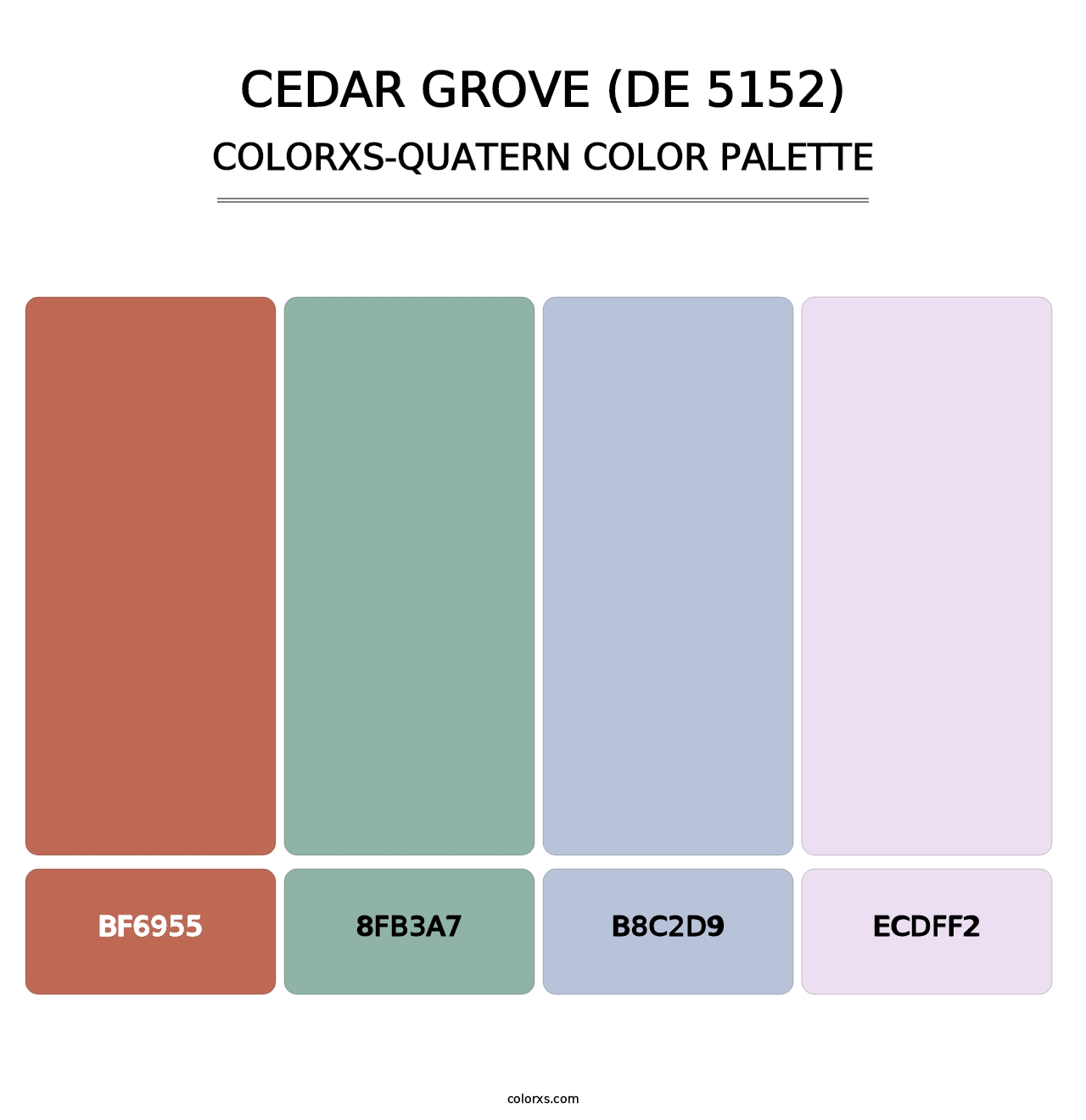 Cedar Grove (DE 5152) - Colorxs Quatern Palette