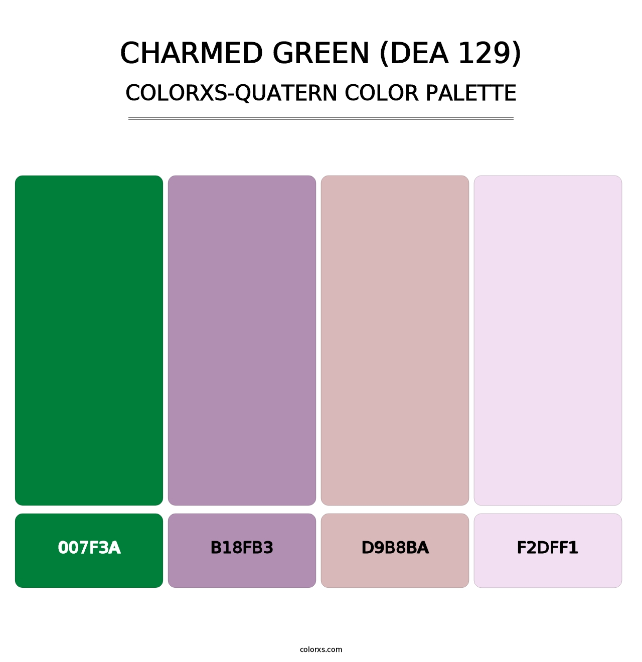 Charmed Green (DEA 129) - Colorxs Quatern Palette