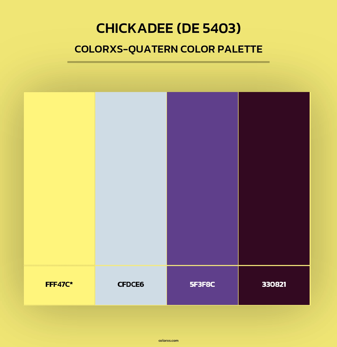 Chickadee (DE 5403) - Colorxs Quad Palette