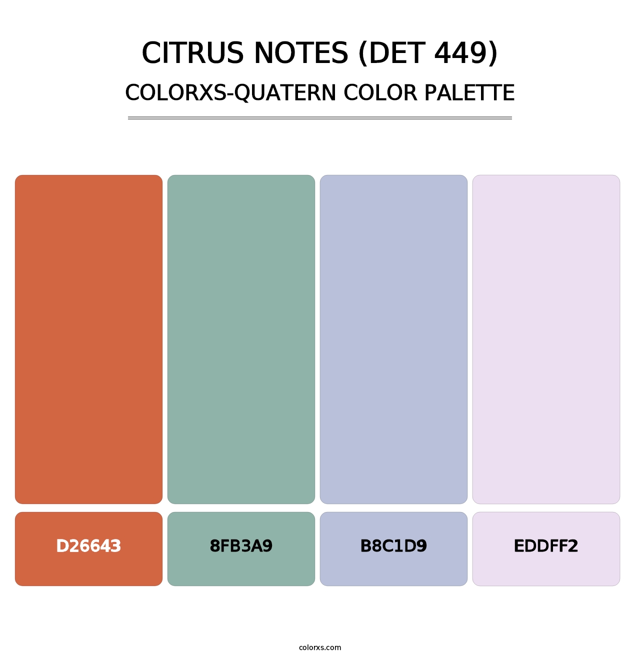 Citrus Notes (DET 449) - Colorxs Quatern Palette