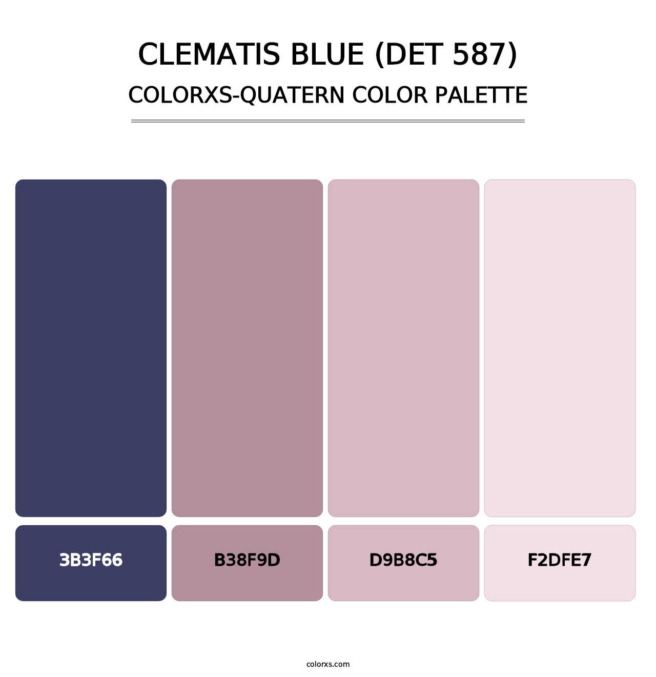 Clematis Blue (DET 587) - Colorxs Quatern Palette