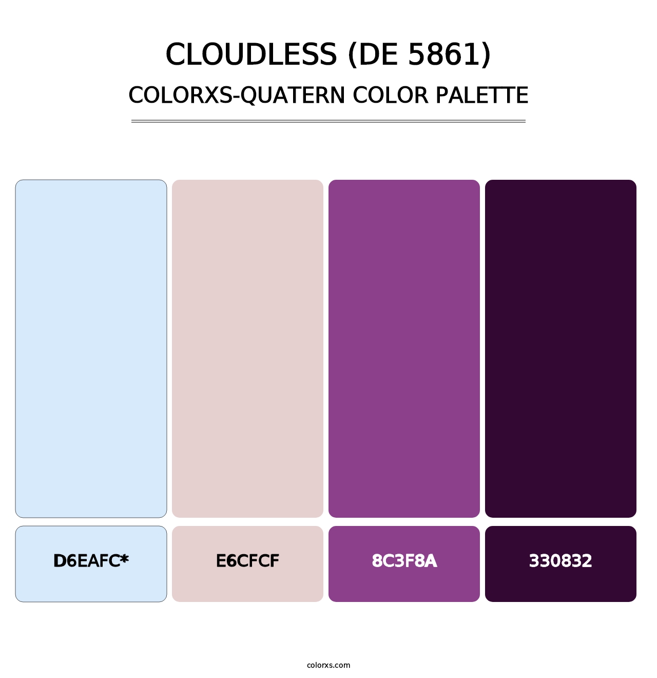 Cloudless (DE 5861) - Colorxs Quatern Palette