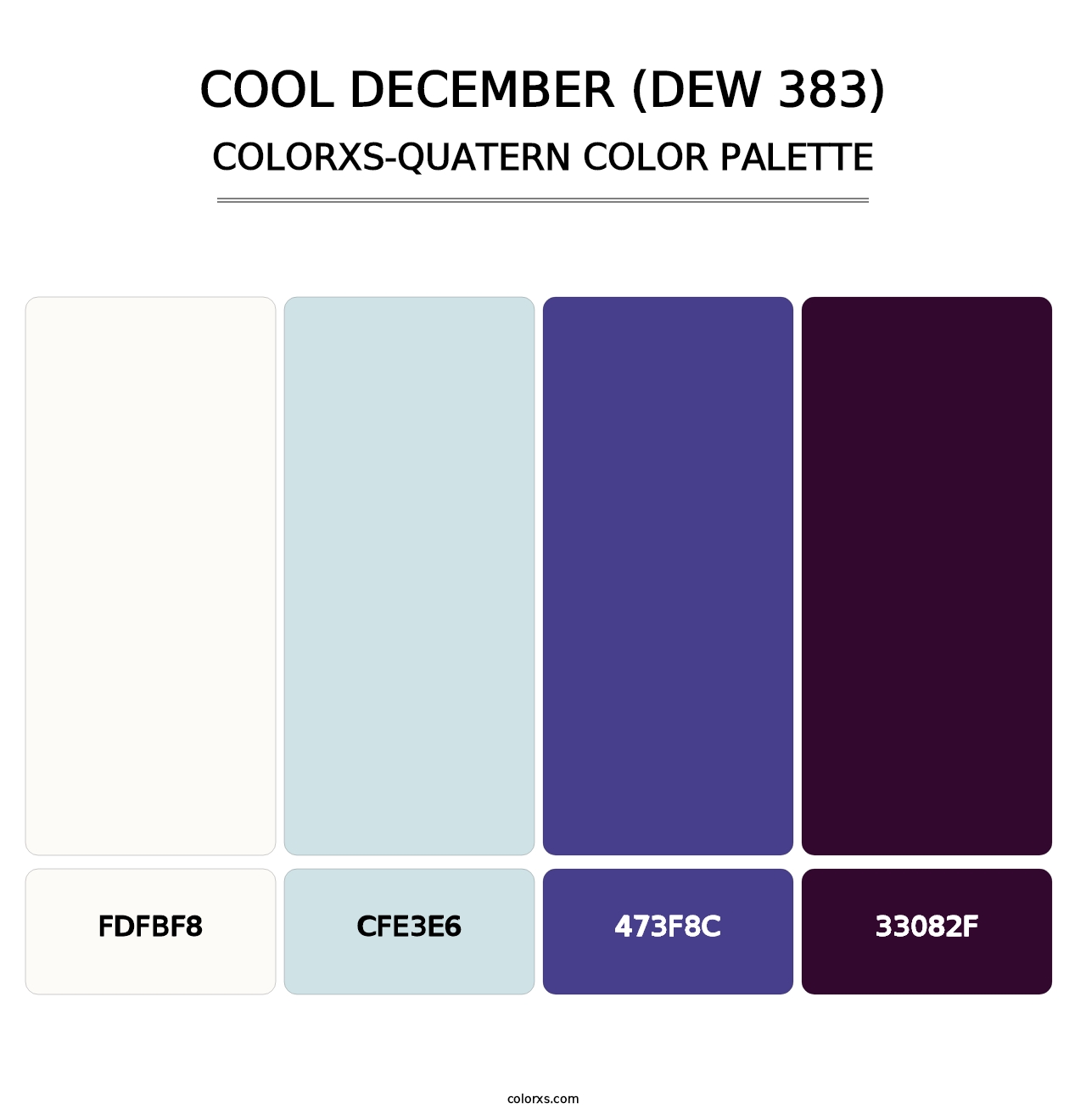 Cool December (DEW 383) - Colorxs Quatern Palette