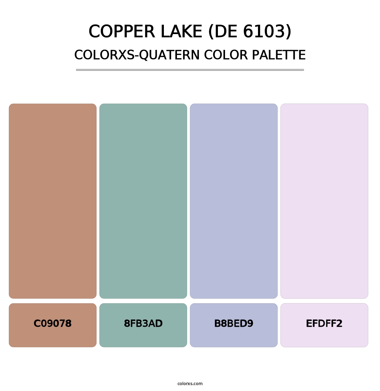 Copper Lake (DE 6103) - Colorxs Quatern Palette