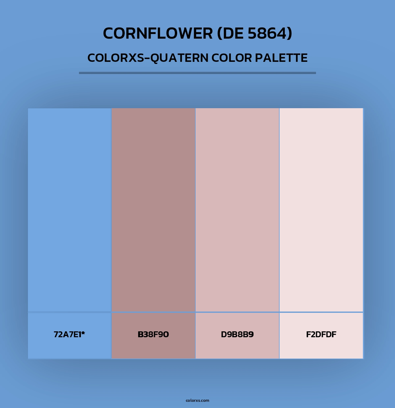 Cornflower (DE 5864) - Colorxs Quad Palette