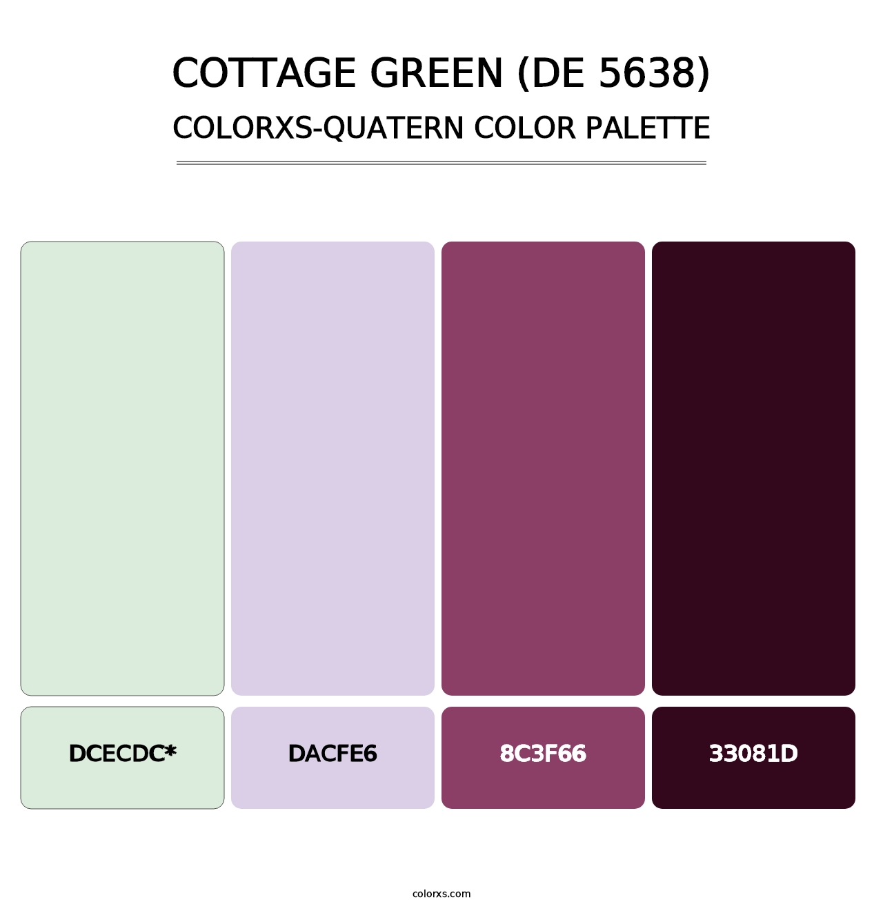 Cottage Green (DE 5638) - Colorxs Quatern Palette